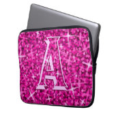 "Monogramm" Laptophülse des Glitz rosa 13 Zoll Laptopschutzhülle (Vorderseite Links)