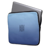 Monogramm-Laptophülsen der blauen Steigung Laptopschutzhülle (Vorderseite Links)