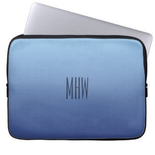 Monogramm-Laptophülsen der blauen Steigung Laptopschutzhülle