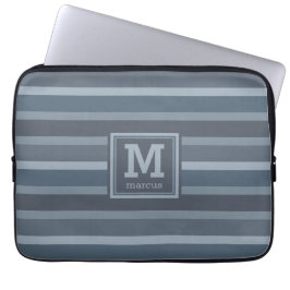 Monogramm-Laptophülsen des Streifen-Musters Laptopschutzhülle