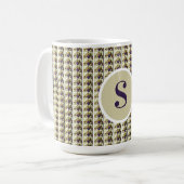 Monogramm-Latte-Macchiato-Becher aus personalisier Kaffeetasse (Vorderseite Links)