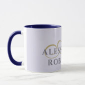 Monogramm Lavendel Gold Schwarz Minimalistischer S Tasse (Links)