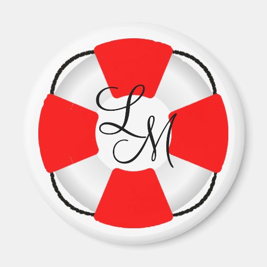 Monogramm Lebensbehältnis Magnet (Vorne)