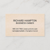 Monogramm | Lederpflaster Visitenkarte (Rückseite)