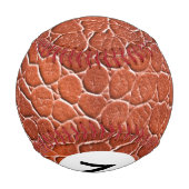 Monogramm-Lederstruktur Baseball (Rückseite)