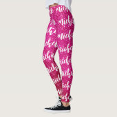 Monogramm-Leggings für niedlich rosa Glitzer Leggings (Links)