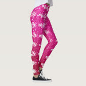 Monogramm-Leggings für niedlich rosa Glitzer Leggings (Rechts)