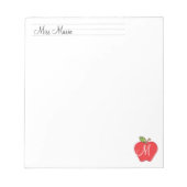 Monogramm-Lehrer | Anmerkungen Notizblock (Vorderseite)