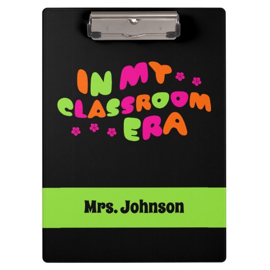 Monogramm-Lehrer in meiner Zeitalterung Klemmbrett (Vorderseite)