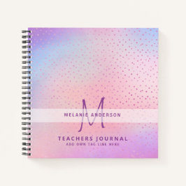 Monogramm Lehrer Vielen Dank, Ende des Jahres Gesc Notizblock