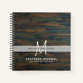 Monogramm Lehrer Vielen Dank, Ende des Jahres Gesc Notizblock