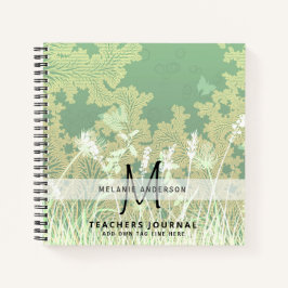 Monogramm Lehrer Vielen Dank, Ende des Jahres Gesc Notizblock