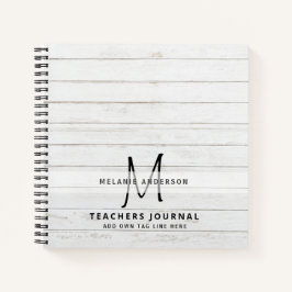 Monogramm Lehrer Vielen Dank, Ende des Jahres Gesc Notizblock