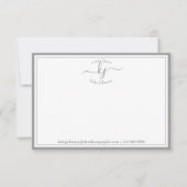 Monogramm leicht grau vom Schreibtisch der Karte (Vorderseite)