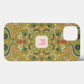 Monogramm, leicht grün und farbig Case-Mate iPhone hülle (Rückseite (Horizontal))
