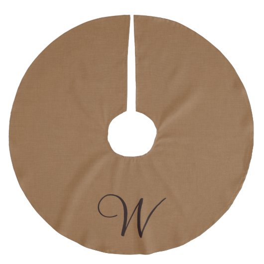 Monogramm-Leinwand-Baum-Rock Polyester Weihnachtsbaumdecke (Vorderseite)