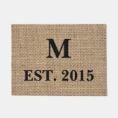 Monogramm-Leinwand-Fußmatte Fußmatte (Vorderseite)