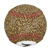 Monogramm Leopard Fur Baseball (Rückseite)
