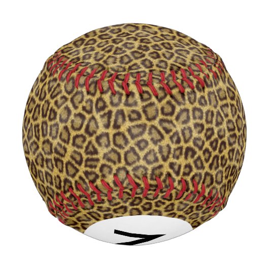 Monogramm Leopard Fur Baseball (Rückseite)