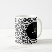 Monogramm-Leopard-Kaffee-Tassen Kaffeetasse (VorderseiteRechts)