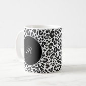 Monogramm-Leopard-Kaffee-Tassen Kaffeetasse (Vorderseite Links)