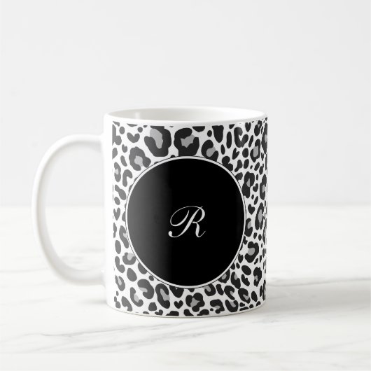 Monogramm-Leopard-Kaffee-Tassen Kaffeetasse (Links)