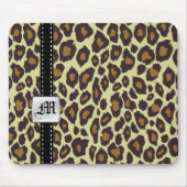 Monogramm-Leopard Mousepad (Vorne)