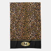 Monogramm-Leopard-Tierdruck