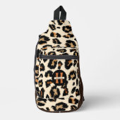 Monogramm Leopard-Tierhautmuster Crossbody Bag (Vorderseite)