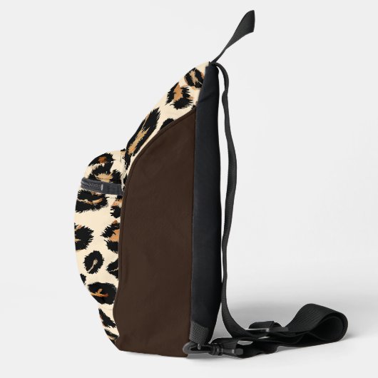Monogramm Leopard-Tierhautmuster Crossbody Bag (Rechts)