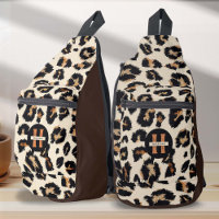 Monogramm Leopard-Tierhautmuster