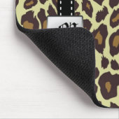 Monogramm-Leoparden-Mauspad Mousepad (Ecke)