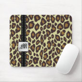 Monogramm-Leoparden-Mauspad Mousepad (Mit Mouse)