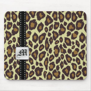 Monogramm-Leoparden-Mauspad Mousepad