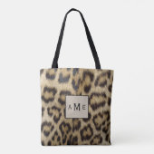 Monogramm Leopardenprint Tasche (Rückseite)