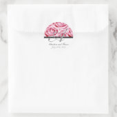 Monogramm Letter A Pink Roses Aufkleber (Tasche)