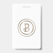 Monogramm ‚Letter B‘ Ausweis (Rückseite)