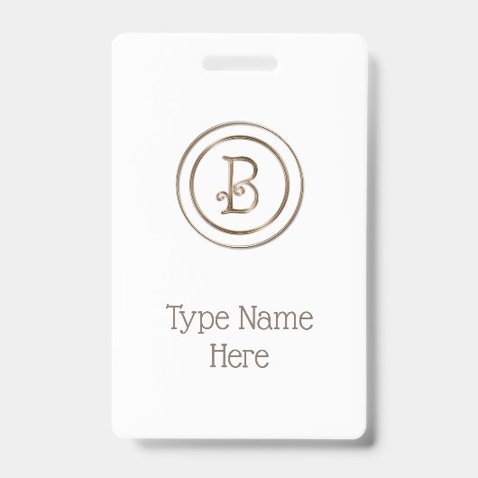 Monogramm ‚Letter B‘ Ausweis (Vorderseite)