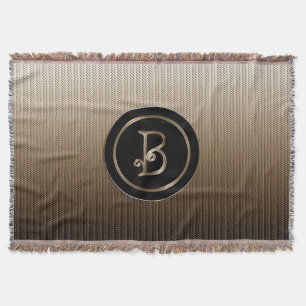 Monogramm ‚Letter B‘ Decke