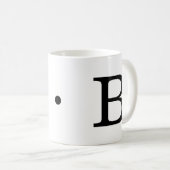 Monogramm Letter B Klassische Tasse, 11 oz Kaffeetasse (VorderseiteRechts)