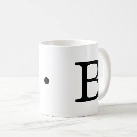Monogramm Letter B Klassische Tasse, 11 oz Kaffeetasse (VorderseiteRechts)
