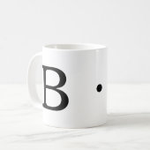 Monogramm Letter B Klassische Tasse, 11 oz Kaffeetasse (Vorderseite Links)