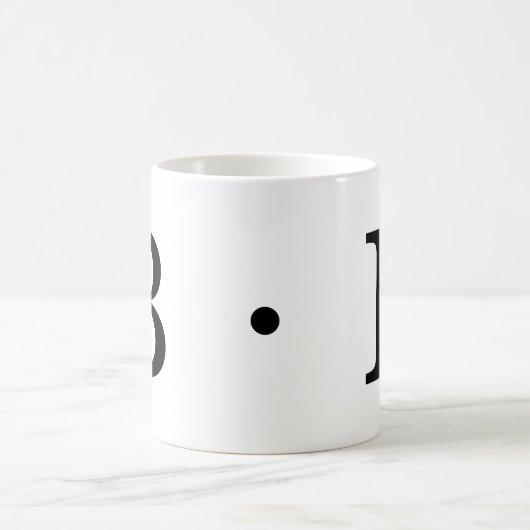 Monogramm Letter B Klassische Tasse, 11 oz Kaffeetasse (Mittel)