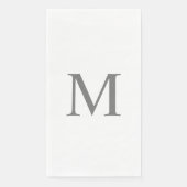 Monogramm Letter Brautparty Wedding Gray Custom Serviette (Vorderseite)