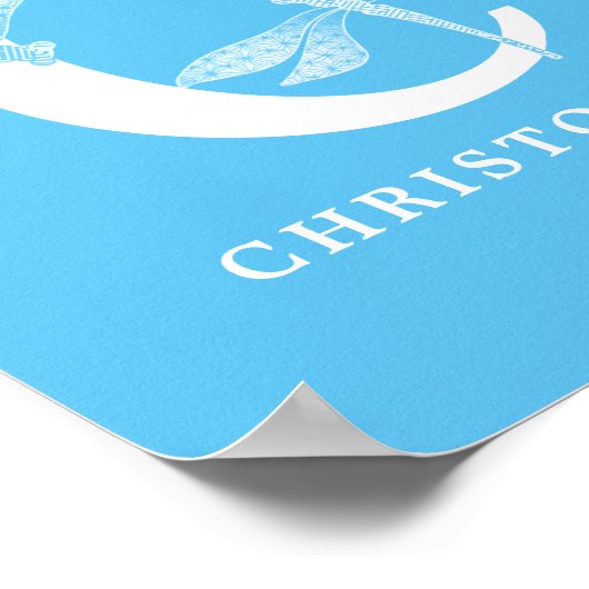 Monogramm-Letter-C-Dragonfly-Kinderzimmer Poster (Ecke)