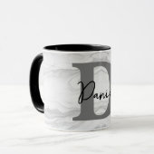 Monogramm-Letter D aus modernem und klassischem Ma Tasse (Vorderseite Links)