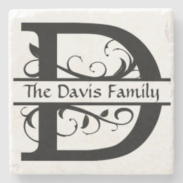 Monogramm Letter D Personalisiert Stone Untersetze Steinuntersetzer