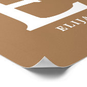 Monogramm-Letter-E-Dragonfly-Kinderzimmer Poster (Ecke)