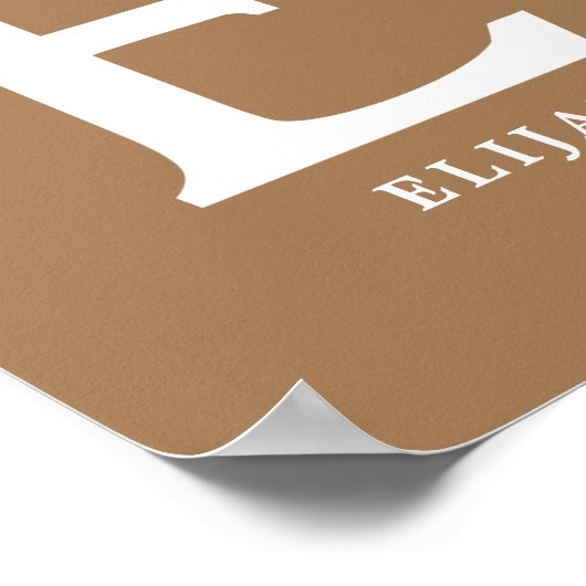 Monogramm-Letter-E-Dragonfly-Kinderzimmer Poster (Ecke)