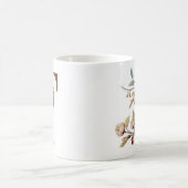 Monogramm Letter F Rustikale Floral Kaffeetasse (Mittel)